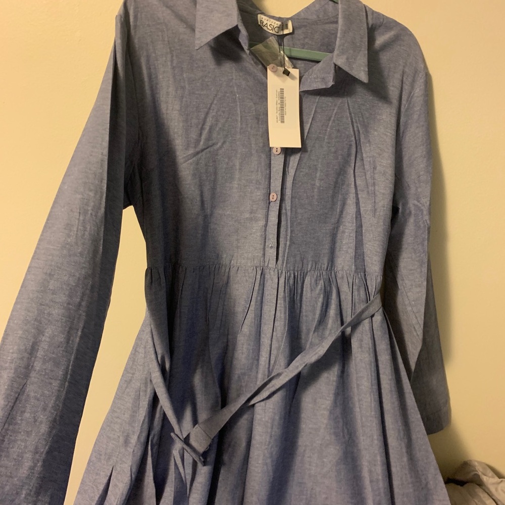 Everyday basic blue dress